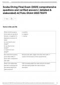 Scuba Diving Final Exam &lpar;2025&rpar; comprehensive questions and verified answers &lpar; detailed & elaborated&rpar; ACTUAL EXAM 2025 TEST&excl;&excl;