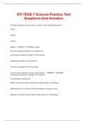 ATI TEAS 7 Science Practice Test Questions And Answers