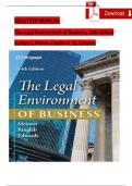 SOLUTION MANUAL The Legal Environment of Business&comma; 14th Edition by Roger E&period; Meiners&comma; Verified Chapters 1 - 22&comma; Complete
