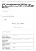 OCS&colon; Training Management 2025 Real Exam Questions And Answers &lpar; 100&percnt; ACCURATE&rpar; GET IT RIGHT&excl;&excl;