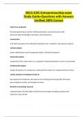 DECA ICDC Entrepreneurship exam Study Guide&plus;Questions with Answers Verified 100&percnt; Correct