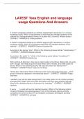 LATEST Teas English and language  usage Questions And Answers