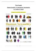 Test bank Human Sexuality&colon; A Contemporary Introduction&period; 3rd Edition&period; by Caroline F&period; Pukall&period; All chapters Covered&vert;&vert; 100&percnt; Verified Answers&period;&vert;&vert;