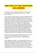 NEW COSC 475 TEST QUESTIONS AND ANSWERS