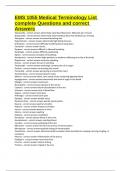 EMS 1055 Medical Terminology List complete Questions and correct Answers