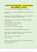 CCM EXAM UPDATED Exam Questions  and CORRECT Answers
