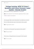 Biod 151  Exam Questions and Correct Answers&sol; Latest Update &sol; Already Graded