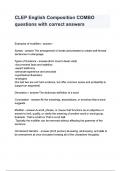 CLEP English Composition COMBO questions with correct answers&period;