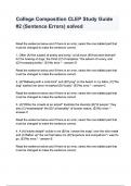 College Composition CLEP Study Guide -2 &lpar;Sentence Errors&rpar; solved questions and answers