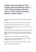 College Composition Modular&comma; CLEP College Composition Modular Lesson 2 questions and answers