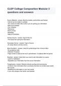 CLEP College Composition Modular 2 questions and answers