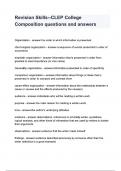 Revision Skills--CLEP College Composition questions and answers