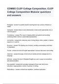 COMBO CLEP College Composition&comma; CLEP College Composition Modular questions and answers&period;