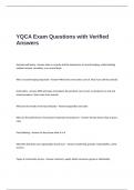 YQCA Exam Questions with Verified Answers