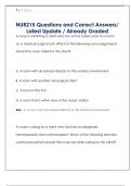 NUR215 Questions and Correct Answers&sol;  Latest Update &sol; Already Graded