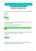 NCSF PERSONAL TRAINING EXAM FUNCTIONAL ANATOMY & EXERCISE PHYSIOLOGY EXAM 2025-2026&period; ACTUAL QUESTIONS WITH CORRECT & VERIFIED ANSWERS&period; ALREADY GRADED A&plus;&period;