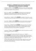 GENERAL ANTHROPOLOGY EXAM -2 UPDATED QUESTIONS AND ACCURATE ANSWERS