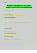 THEORIES OF PERSONALITY &ndash; 14 100&percnt; CORRECT ANSWERS &vert; ESTUDY LATEST&comma; ALL ANSWERED 100&percnt;