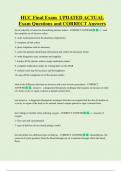 HUC  Bundled Exam Questions and CORRECT Answers
