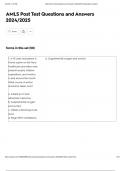 AMLS Post Test Questions and Answers 2024&sol;2025