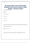 Electrolysis IBEC&plus;Laser STATE BOARD Questions and Correct Answers&sol; Latest  Update &sol; Already Graded