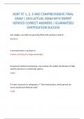 ASNT RT 1&comma; 2&comma; 3 AND COMPREHENSIVE FINAL EXAM &vert; 2025 ACTUAL EXAM WITH EXPERT VERIFIED CORRECT ANSWERS &vert; GUARANTEED CERTIFICATION SUCCESS