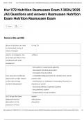 Nur 1172 Nutrition Rasmussen Exam 3 2024&sol;2025 &sol;All Questions and Answers Rasmussen Nutrition Exam Nutrition Rasmussen Exam 