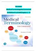 TEST BANK Medical Terminology Get Connected 3rd Edition Frucht All Chapters 1 - 17