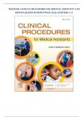 TESTBANK-CLINICAL PROCEDURES FOR MEDICAL ASSISTANTS 11TH EDITION &lpar;KATHY BONEWIT-WEST&comma; 2022&rpar; CHAPTERS 1-23