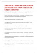 TOON BOOM STORYBOARD CERTIFICATION AND REVIEW WITH COMPLETE SOLUTION RATED A&plus; 100&percnt; PASS