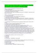 ANCC Nursing Informatics Certification Review Questions and Answers Verified 2025