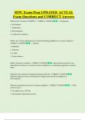 SFPC  Bundled Exam Questions and CORRECT Answers