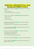 HUSH Unit 2 UPDATED ACTUAL Exam  Questions and CORRECT Answers