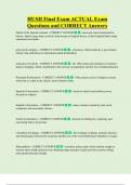 HUSH Final Exam ACTUAL Exam  Questions and CORRECT Answers