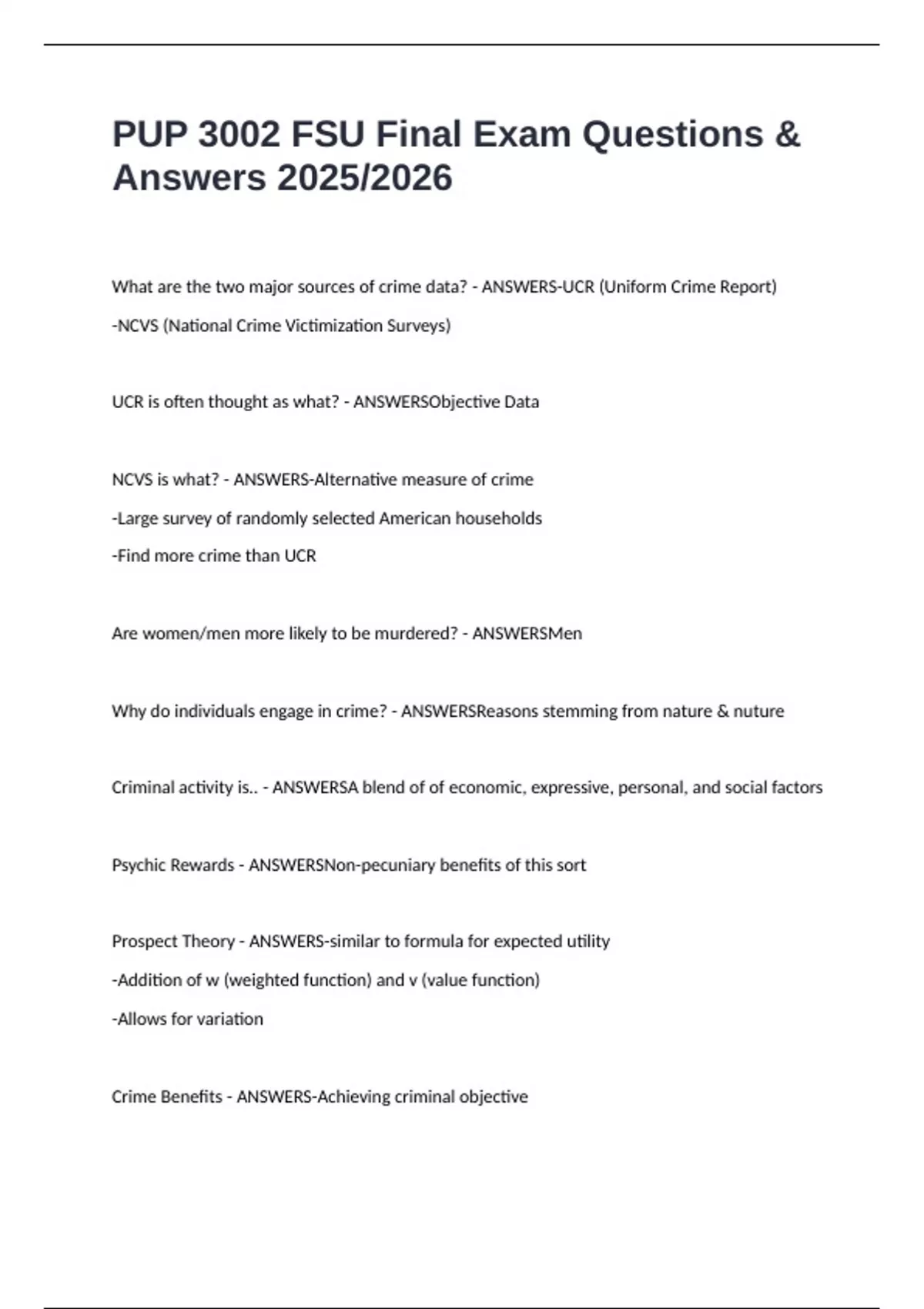 PUP 3002 FSU Final Exam Questions Answers 2025 2026 PUP 3002 FSU pup-3002-fsu-final-exam-questions-answers-2025-2026-pup-3002-fsu