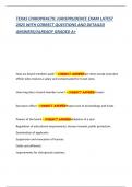 TEXAS CHIROPRACTIC JURISPRUDENCE EXAM LATEST 2025 WITH CORRECT QUESTIONS AND DETAILED ANSWERS&sol;ALREADY GRADED A&plus;