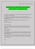 Telehealth Exam Questions And Answers &vert;Latest 2025 &vert; Guaranteed Pass&period;