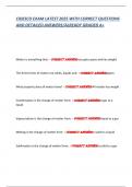 CIDESCO EXAM LATEST 2025 WITH CORRECT QUESTIONS AND DETAILED ANSWERS&sol;ALREADY GRADED A&plus;
