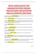 SEPTIC INSTALLER TEST FOR WASHINGTON STATE &lpar;WOSSA&rpar; PRACTICE EXAM 300 QUESTIONS AND ALL COMPLETE SOLUTIONS&period;