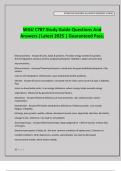 WGU C787 Study Guide Questions And Answers &vert;Latest 2025 &vert; Guaranteed Pass