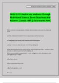 WGU C787 Health and Wellness Through Nutritional Science&period; Exam Questions And Answers &vert;Latest 2025 &vert; Guaranteed Pass&period;