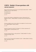 CDFM - Module 3 Exam questions with correct answers
