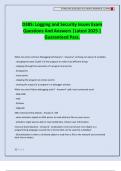 D385&colon; Logging and Security Issues Exam Questions And Answers &vert;Latest 2025 &vert; Guaranteed Pass&period;