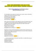 TEXAS CODE ENFORCEMENT EXAM 2025 ACTUAL  QUESTIONS AND VERIFIED CORRECT ANSWERS&comma; GRADED A&plus;