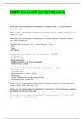 CHPN Exam with correct Answers