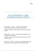 Econ 200 Midterm 1 With Complete Solutions &lpar;2025&rpar;&excl;&excl;