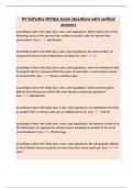 NY Esthetics Written Exam Questions with verified answers