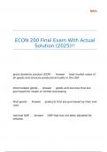 ECON 200 Final Exam With Actual Solution &lpar;2025&rpar;&excl;&excl;