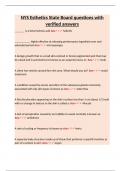 NYS Esthetics State Board questions with verified answer1