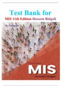 Test Bank for MIS 11th Edition by Hossein Bidgoli ISBN-9780357883860 All Chapters Latest Guide Guaranteed Pass